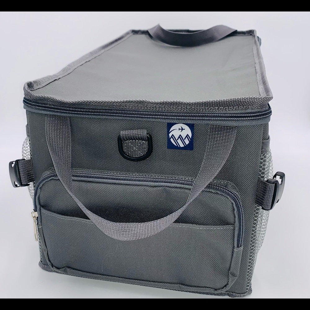 Car Seat Organizer for Kids! Zipper Lid, Cup Holders, and Seat Belt Attachments - Picture 4 of 8